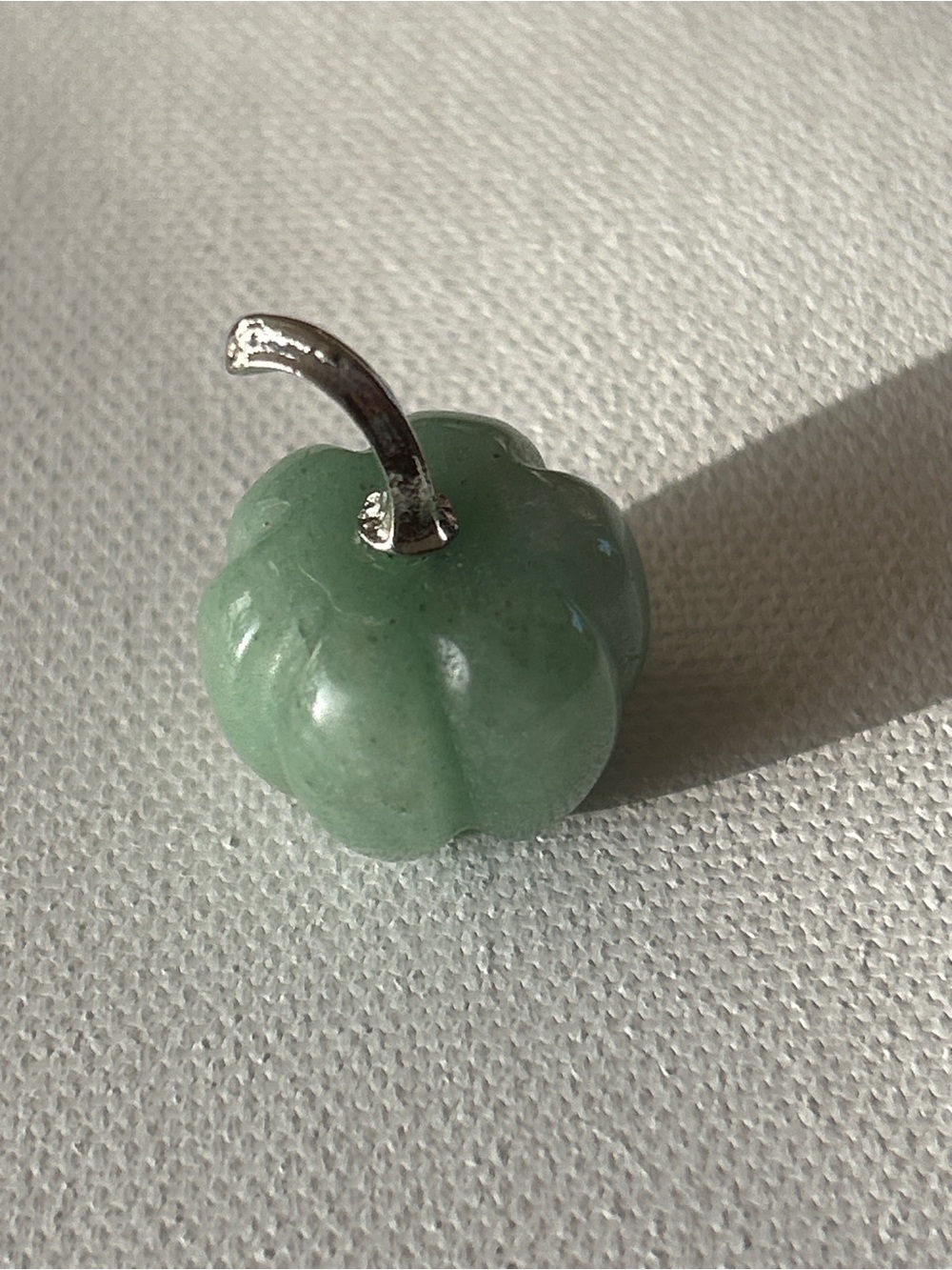Small Green Aventurine Crystal Pumpkin Figurine